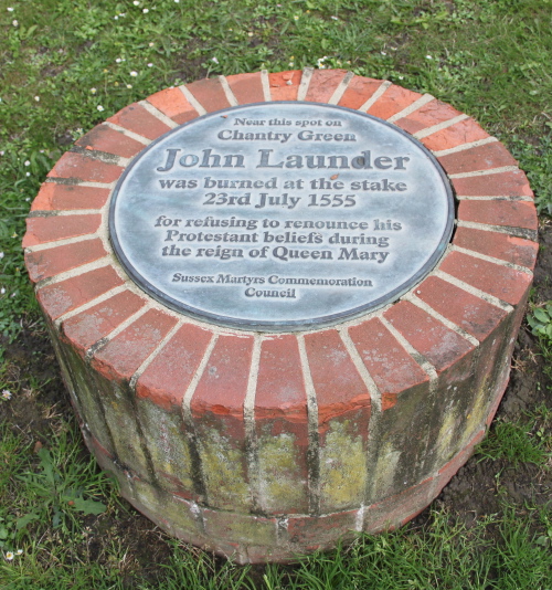 The Launder memorial near Chantry Green in Steyning.